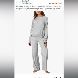 Amika Heather Gray Pajama Set